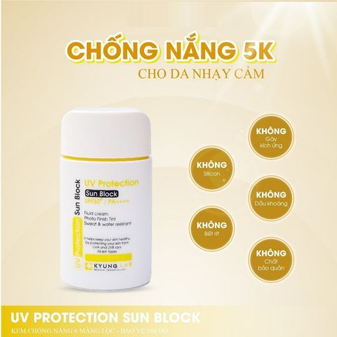 Kem Chống Nắng 6 Màng Lọc Kyung Lab UV Protection Sun Block SPF 50+ - Bảo Vệ Da Tối Ưu, Phù Hợp Da Nhạy Cảm 50ml