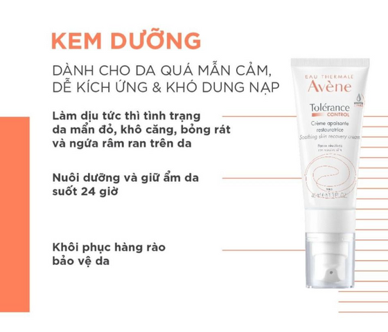 Kem Dưỡng Avène Tolerance Control 40ml - Hỗ Trợ Khôi Phục Hàng Rào Bảo Vệ Da, Làm Dịu Da Nhạy Cảm, Giảm Mẩn Đỏ, Khô Căng