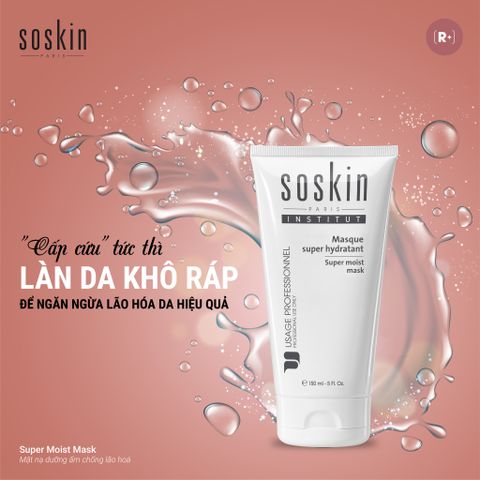 Mặt Nạ Soskin Super Moist Mask 150ml - Giúp Cấp Ẩm, Trẻ Hóa Da, Phục Hồi Độ Ẩm, Giảm Nếp Nhăn Cho Da Mịn Màng, Tươi Tắn