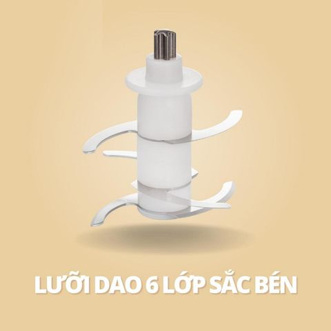 Máy xay đa năng LIL Care 6 lưỡi 0,3L - Cối thủy tinh chịu nhiệt, thích hợp xay đồ ăn dặm cho bé, dễ sử dụng và vệ sinh