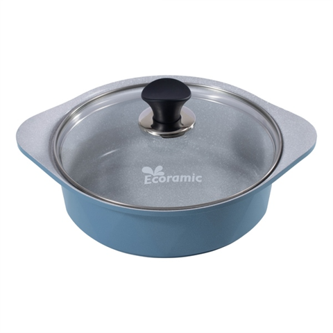 Nồi Vân Đá Ecoramic 5 Lớp Ceramic Đáy Từ Chống Dính, Kích Thước Tiện Lợi - Nấu Ăn Hằng Ngày, An Toàn Cho Sức Khỏe