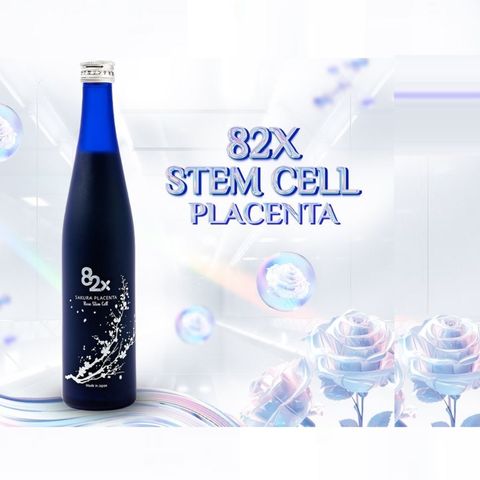 Nước Uống Tinh Chất Nhau Thai 82X Sakura Placenta Rose Stem Cell 500ml - Tăng Cường Đề Kháng, Trẻ Hóa Làn Da, Dưỡng Da Căng Mịn