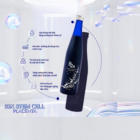Nước Uống Tinh Chất Nhau Thai 82X Sakura Placenta Rose Stem Cell 500ml - Tăng Cường Đề Kháng, Trẻ Hóa Làn Da, Dưỡng Da Căng Mịn