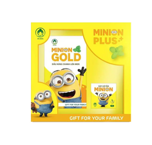 Combo Dầu Húng Chanh Minion Gold 30ml và Sáp Ấm Minion 20g - Hỗ Trợ Tăng Cường Đề Kháng, Bảo Vệ Đường Hô Hấp Cho Bé