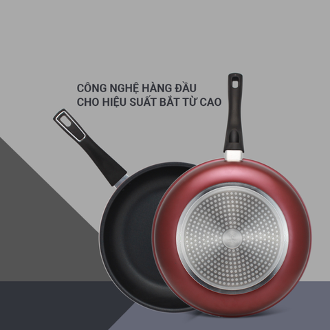 Chảo Chống Dính 3 Lớp Kalpen Pupler Đáy Từ - Chảo Nhôm Chất Lượng Cao, Tiết Kiệm Nhiên Liệu, Thiết Kế Hiện Đại, Dùng Được Trên Nhiều Loại Bếp