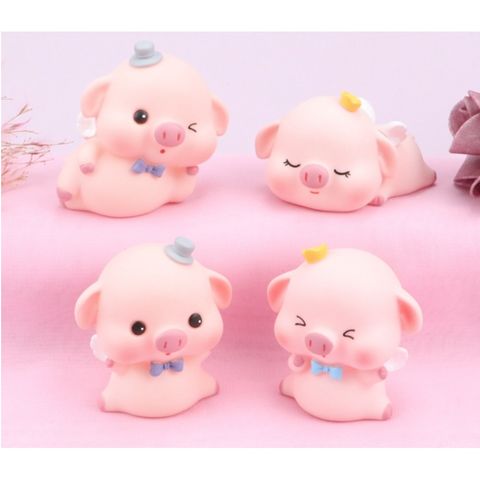 Heo Hồng Hạnh Phúc Trang Trí Taplo Ô Tô - Decal Dễ Thương Cho Xe Hơi, Đồ Trang Trí Nội Thất Xinh Xắn