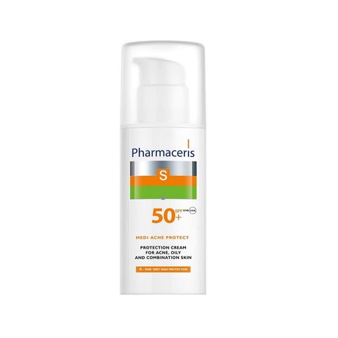Kem Chống Nắng Pharmaceris S Medi Acne Protect Cream SPF 50+ - Bảo Vệ Da Chống Tia UV, Giảm Mụn, Dầu Nhờn - 50ml