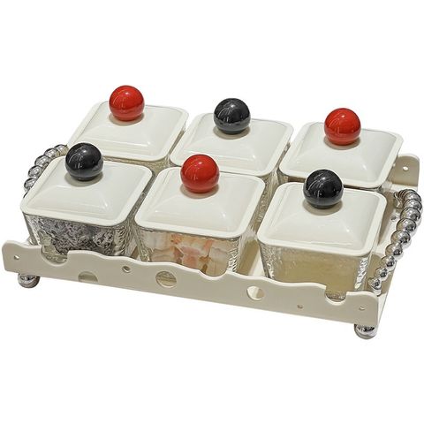 Bộ Hũ Đựng Bánh Mứt Kẹo Bằng Gốm Sứ & Thủy Tinh Cao Cấp - Sang Trọng, Tối Giản, Thân Thiện Môi Trường, Quà Tặng Hoàn Hảo