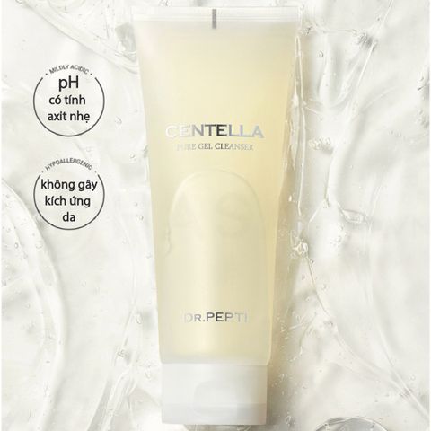 Gel Rửa Mặt Tạo Bọt Dr.Pepti Centella 200ml - Sữa Rửa Mặt Dành Cho Da Dầu, Se Khít Lỗ Chân Lông, Chiết Xuất Thiên Nhiên Hàn Quốc