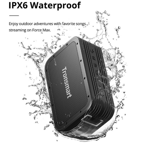 Loa Bluetooth 5.0 Tronsmart Force Max 80W - 8 Hiệu Ứng EQ, Chống Nước IPX6, Âm Thanh Mạnh Mẽ, Thời Gian Chơi 15 Giờ