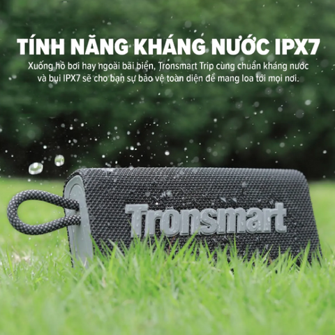 Loa Bluetooth Tronsmart Trip 10W - Pin 20h, Chống Nước IPX7, Âm Thanh Rõ Nét - Loa Di Động Gọn Nhẹ, Kết Nối Bluetooth 5.3