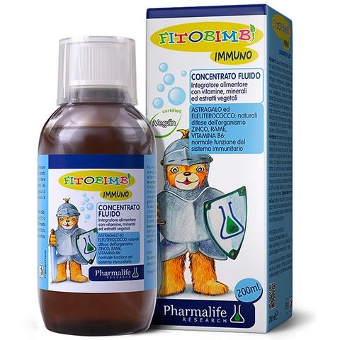 Siro Fitobimbi Immuno 200ml - Hỗ Trợ Tăng Sức Đề Kháng, Duy Trì Hệ Miễn Dịch Khỏe Mạnh Cho Trẻ Nhỏ, Hương Vị Hoa Quả Tự Nhiên