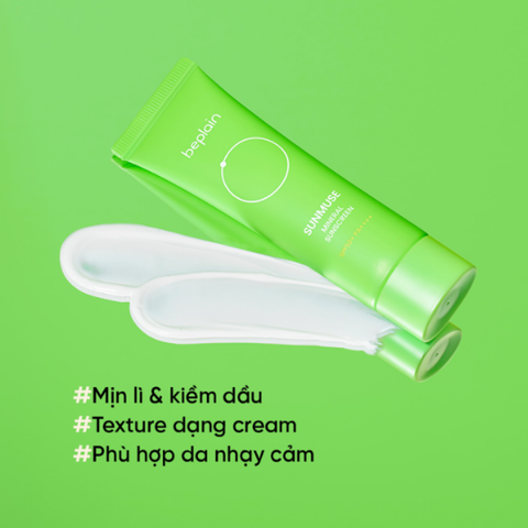 Kem Chống Nắng Kiềm Dầu Beplain Sunmuse Mineral Sunscreen SPF50+ - Bảo Vệ Da Chống Tia UV, Cho Da Nhạy Cảm, Phù Hợp Phụ Nữ Mang Thai