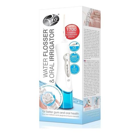 Máy tăm nước cầm tay Rio Dcir - 3 chế độ phun 360 độ, làm sạch răng miệng nhanh chóng, sạc USB, chống nước IPX7, nhẹ nhàng và thuận tiện mang theo