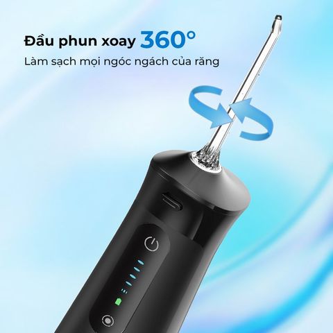 Máy tăm nước Kata G1 - Máy làm sạch răng miệng 5 chế độ, 4 đầu phun, công nghệ chống rò nước, bảo vệ nướu cho cả gia đình