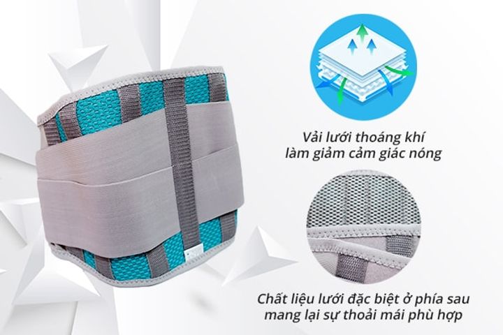 Đai Lưng Hỗ Trợ Cột Sống Eunice Med Aergo CPO-7202 - Giúp Giảm Đau Lưng, Thoải Mái Và Tùy Chỉnh Kích Thước S, M, L, XL