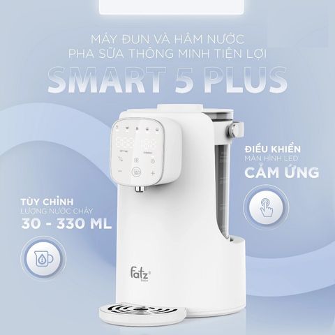 Máy Đun Nước Pha Sữa Fatzbaby Smart 5 Plus FB3823HB - Dung Tích 2L, Công Suất 1000W, Chế Độ Khóa Trẻ Em và Tự Ngắt An Toàn