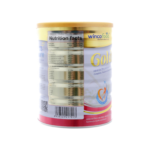 Sữa Bột Wincofood Goldcare Sure 850g - Hỗ Trợ Bổ Sung Dinh Dưỡng Cho Người Trên 30 Tuổi, Giúp Phục Hồi Sức Khỏe, Hương Vani Thơm Ngon
