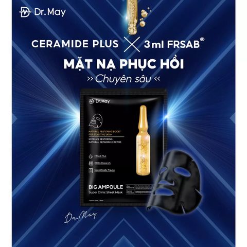 Mặt Nạ Tái Tạo Phục Hồi Da Dr. May - Professional Repairing Mask Chuyên Dụng Cho Làn Da Hư Tổn, Nhạy Cảm, Cấp Nước Sâu, 4 Miếng 26ml