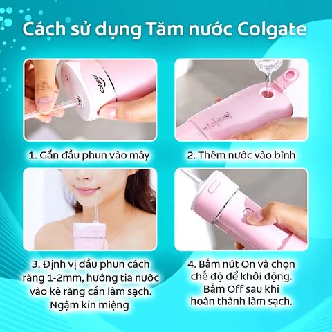 Bộ 2 Đầu Thay Thế Máy Tăm Nước Colgate - Tiện Lợi, Dễ Dàng Lắp Đặt, Chăm Sóc Răng Miệng Tối Ưu Cho Mọi Đối Tượng