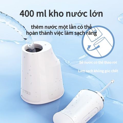 Máy Tăm Nước Vệ Sinh Răng Miệng Xiaomi Enpuly MLG1 Plus - Dung Tích 200ml, Thiết Kế Nhỏ Gọn, Pin 2000mAh, Chống Nước IPX7