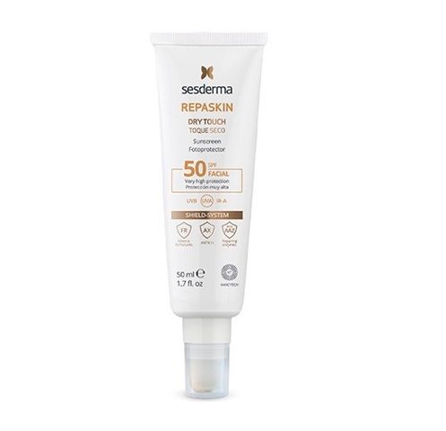 Kem Chống Nắng Repaskin Dry Touch Toque Seco SPF 50+ - Dành Cho Da Khô và Da Thường, Bảo Vệ Tối Ưu Khỏi Tia UV, Kết Cấu Mỏng Nhẹ
