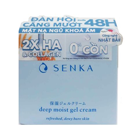 Mặt Nạ Ngủ Dưỡng Ẩm Chuyên Sâu Senka Deep Moist Gel Cream 50ml - Làm Trắng, Tái Tạo Da, Phù Hợp Với Mọi Loại Da
