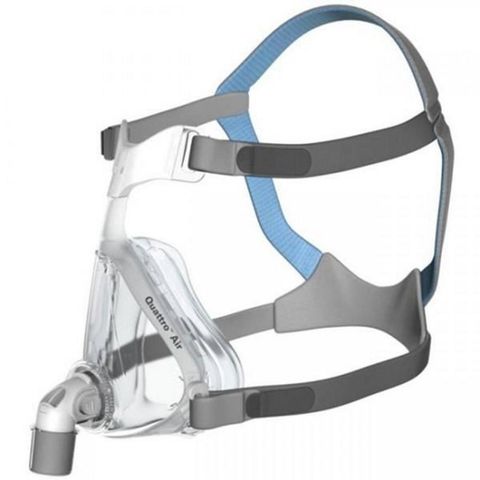 Mặt Nạ Thở Bilevel BiPAP CPAP ResMed Quattro Air - Hỗ Trợ Oxy Cho Người Hô Hấp Yếu, Thiết Kế Siêu Nhẹ, Tiện Lợi
