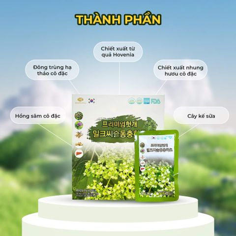 Nước Uống Mát Gan Kế Sữa Đông Trùng Hankwanjang Hovenia Hàn Quốc - Giải Độc, Bồi Bổ Sức Khỏe, Tăng Cường Miễn Dịch, 30 Gói 70ml