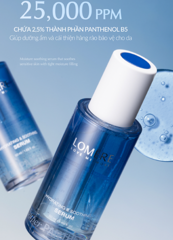 Serum Lomere Super Panthenol 50ml - Cấp ẩm và Phục hồi Da, Dịu nhẹ cho Mọi Loại Da, Chứa Vitamin B5 và Hyaluronic Acid