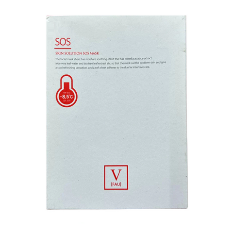 Mặt nạ Fau SOS Skin Solution Mask - Hộp 10 miếng Giảm Đỏ, Làm Dịu Da Kích Ứng, Cấp Ẩm và Phục Hồi Da Hàn Quốc