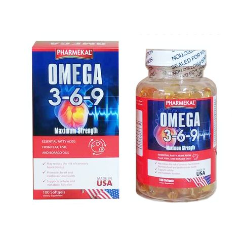 Viên Uống Dầu Cá Pharmekal Omega 3-6-9 - 100 Viên Hỗ Trợ Sức Khỏe Mắt & Não Bộ, Bổ Sung Omega Tốt Cho Cơ Thể