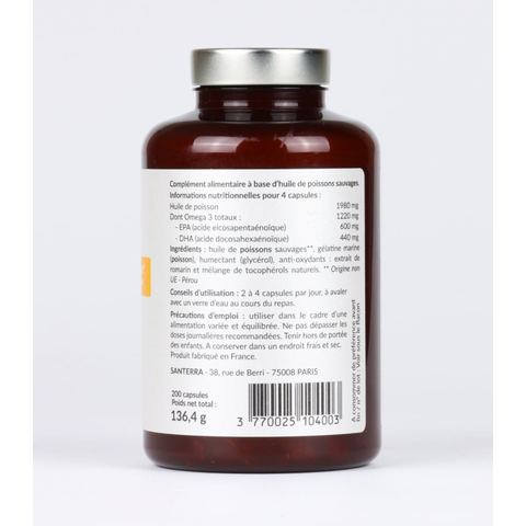 Viên Uống Santerra Omega 3 Premium 200 Viên - Bổ Sung Omega 3 Dinh Dưỡng Cho Tim Mạch, Não, Mắt, Tăng Cường Thị Lực