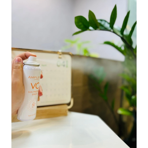 Xịt Chống Nắng Ampleur VC Sun Protect Spray SPF 50+ - Bảo Vệ Da Tối Ưu, Chống Nắng Cao, Dùng Được Cho Mặt Và Toàn Thân