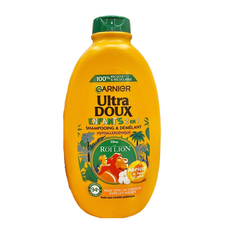 Dầu Gội Trẻ Em Garnier Ultra Doux 600ml - Dầu Gội & Démêlant Không Cay Mắt, Giúp Tóc Mềm Mượt, Dễ Chải Cho Trẻ Từ 3 Tuổi