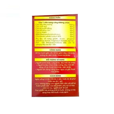 Viên uống hỗ trợ xương khớp Đại Cốt Đan - Thảo dược tự nhiên, hỗ trợ tăng cường sức khỏe xương khớp, hộp 60 viên