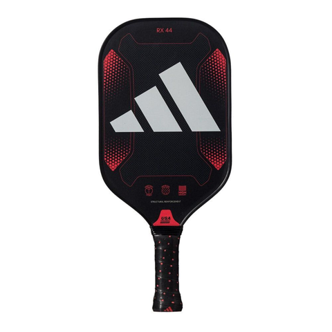 Vợt Pickleball Adidas RX44 2 - Thiết Kế Mặt Sợi Thủy Tinh, Tăng Sức Mạnh và Độ Chính Xác, Màu Đen Phối Đỏ và Cam