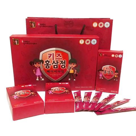 Nước Hồng Sâm Baby Sanga Hàn Quốc 30 gói - Bổ Sung Dinh Dưỡng Hỗ Trợ Phát Triển Trí Não và Chiều Cao Cho Trẻ Em