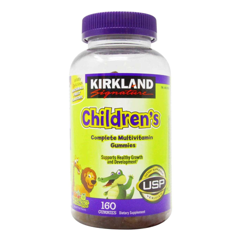 Kẹo Dẻo Kirkland Multivitamin cho Trẻ Em 160 Viên - Hỗ Trợ Tăng Trưởng và Miễn Dịch, Vitamin Tổng Hợp Mỹ