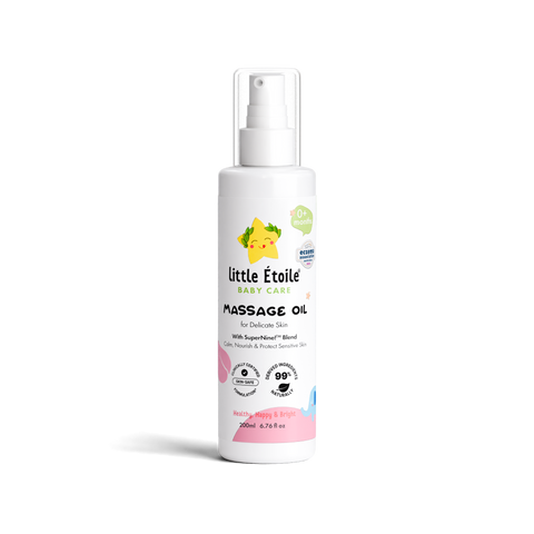 Dầu Massage Little Étoile Baby Care 200ml - Dưỡng ẩm da trẻ sơ sinh từ 0 tháng, hỗ trợ mẹ bầu, massage thư giãn an toàn