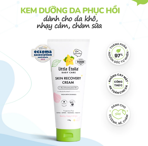 Kem Dưỡng Da Chàm Sữa Little Étoile - Kem Phục Hồi Da Cho Bé Sơ Sinh, An Toàn, Lành Tính, Không Dị Ứng, 170g
