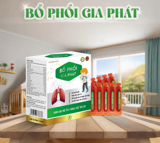Siro Bổ Phổi Gia Phát cho Trẻ Từ 6 Tháng Tuổi - Hỗ Trợ Giảm Ho, Tiêu Đờm, Dạng Siro Dễ Uống, Thiên Nhiên, An Toàn