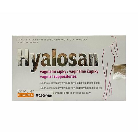Viên Đặt Giảm Khô Vùng Kín Hyalosan - Hỗ Trợ Dưỡng Ẩm, Tái Tạo Niêm Mạc Âm Đạo - Hộp 10 Viên Chính Hãng Dr.Muller