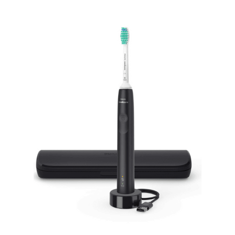 Bàn chải đánh răng điện Philips Sonicare 3100 HX3673 - Công nghệ sóng âm, bảo vệ nướu, phù hợp với răng nhạy cảm, màu hồng, trắng, đen