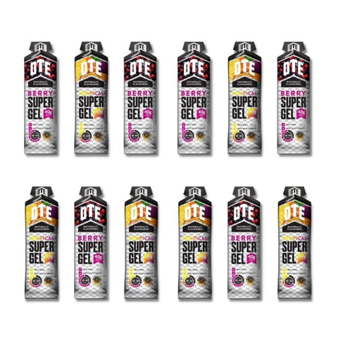 Pack 12 thanh năng lượng OTE Super Gel hương vị trái cây tự nhiên - Bổ sung năng lượng nhanh cho tập luyện và thể thao