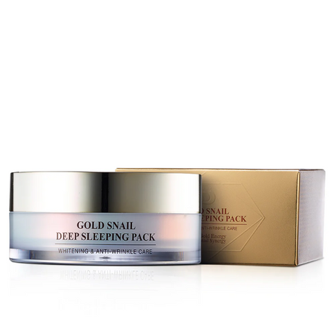 Mặt Nạ Ngủ Ốc Sên Vàng 24K Gold Snail Deep Sleeping Pack Dưỡng Ẩm, Trẻ Hóa Da, Cải Thiện Nếp Nhăn - Hộp 10 Mặt Nạ