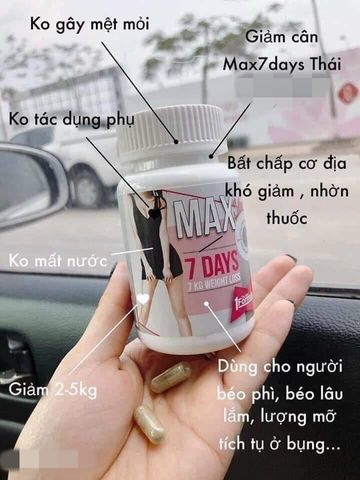 Viên uống giảm cân Max 7 Days Thái Lan - Giảm mỡ thừa, tăng cường trao đổi chất, hỗ trợ kiểm soát cân nặng, an toàn và hiệu quả