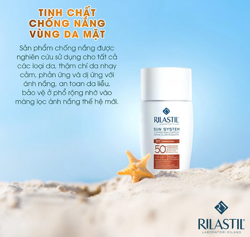 Tinh Chất Chống Nắng Rilastil Sun System Ppt Mineral Fluid SPF 50+ 50ml - Bảo Vệ Da Tối Ưu, Chống Lão Hóa, Hỗ Trợ Dịu Da