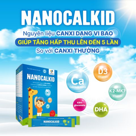 Cốm Nanocalkid Thái Minh - Thực Phẩm Chức Năng Cho Trẻ Em, Bổ Sung Canxi, Vitamin D3, K2, Thúc Đẩy Ăn Ngon, Ngủ Ngon, Phát Triển Chiều Cao