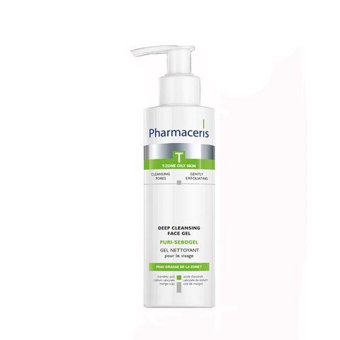 Gel Rửa Mặt Sạch Sâu Pharmaceris Puri Sebogel 190ml - Dành Cho Da Dầu Mụn, Làm Sạch Dịu Nhẹ, Giúp Ngăn Ngừa Mụn